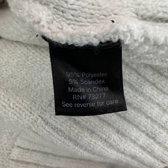 Simply Vera Sweater SZ L Cream Pullover Cable Knit Crew Neck Ribbed Trim Stretch - Picture 7 of 8